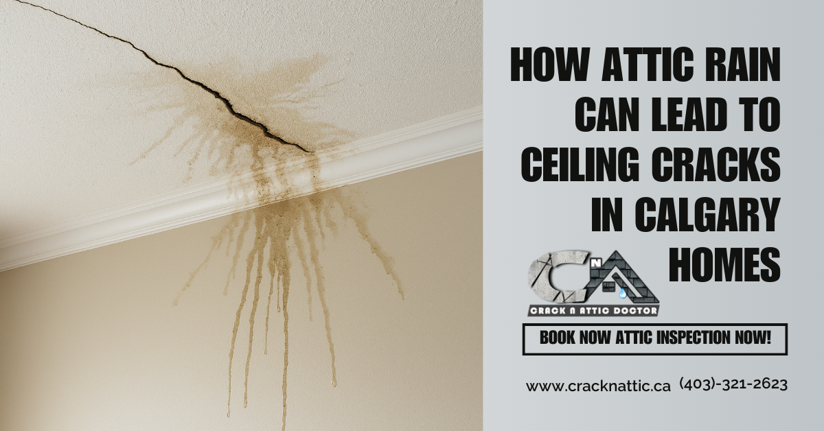 How Attic Rain Can Lead to Ceiling Cracks in Calgary Homes