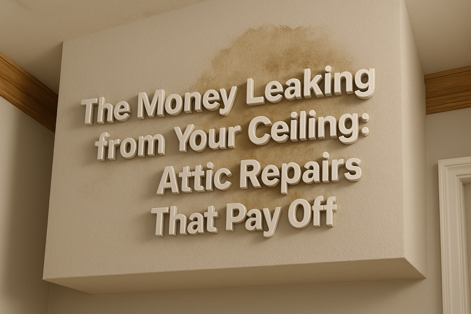 The Money Leaking from Your Ceiling Attic Repairs That Pay Off in Calgary