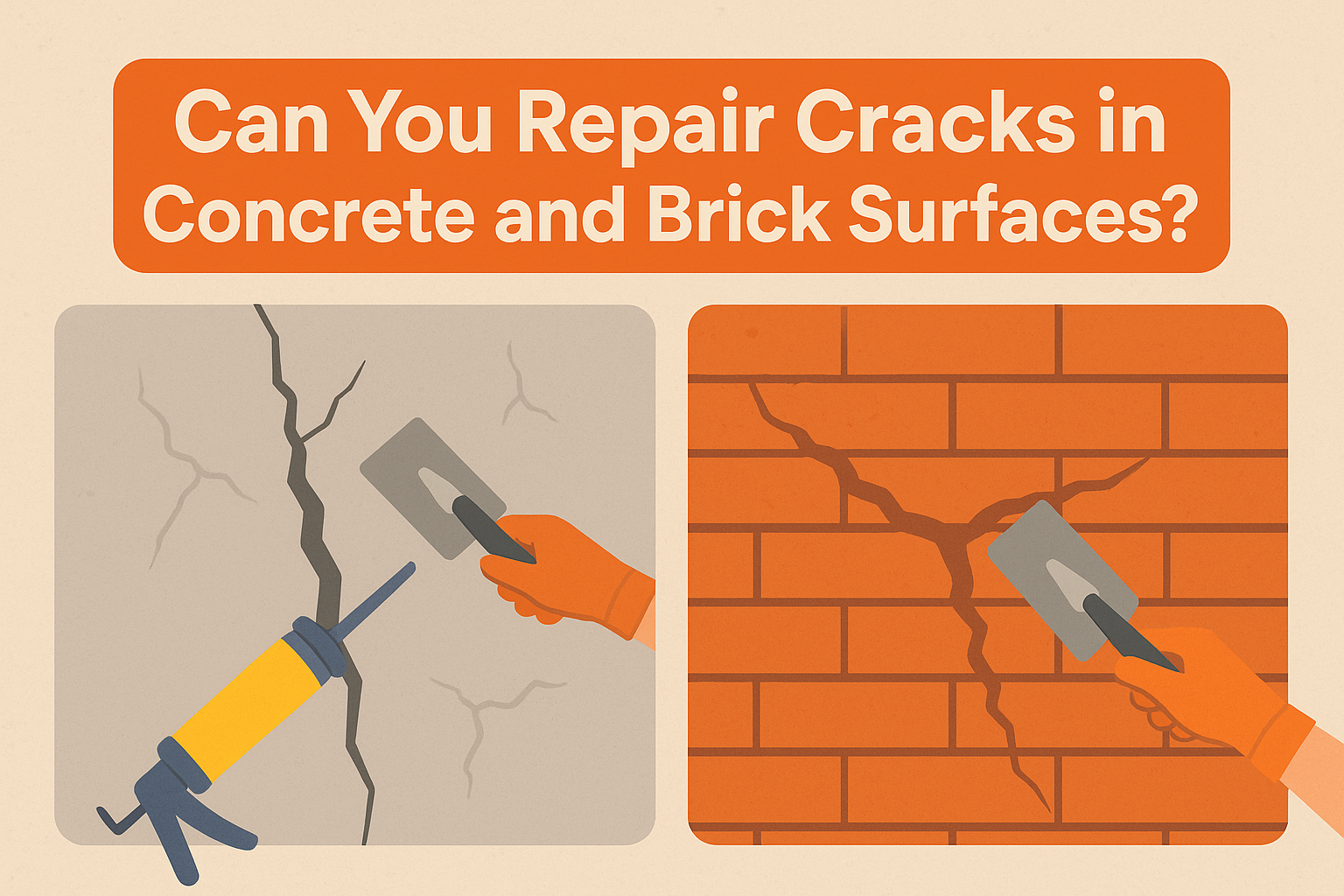 Can You Repair Cracks in Concrete and Brick Surfaces?