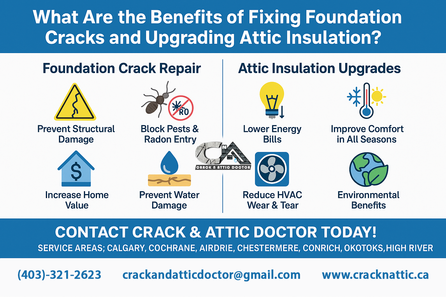 What Are the Benefits of Fixing Foundation Cracks and Upgrading Attic Insulation