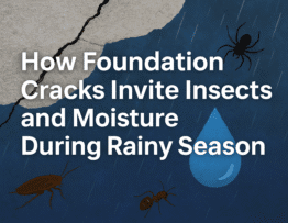 How Foundation Cracks Invite Insects and Moisture During Rainy Season