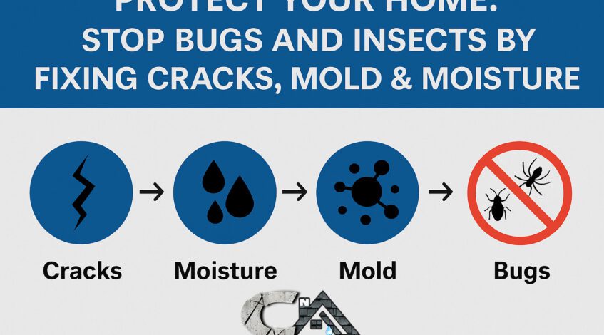 Protect Your Home: Stop Bugs and Insects by Fixing Cracks, Mold & Moisture
