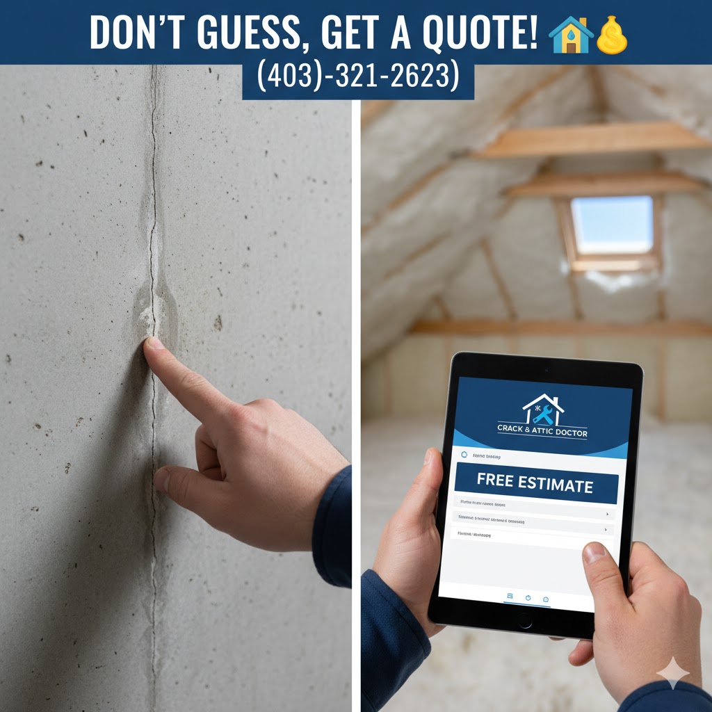 Get a Quote! Crack & Attic Doctor's Free Estimates for Calgary Homeowners