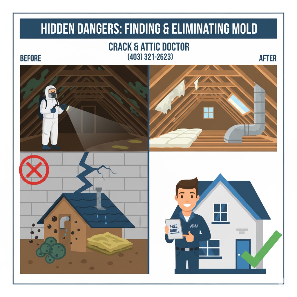 Hidden Dangers: Finding and Eliminating Mold in Your Calgary Attic