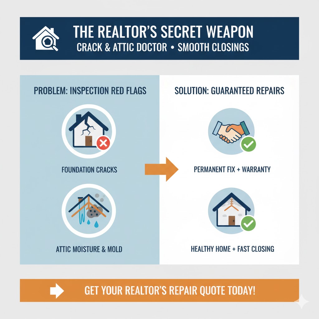 The Realtor's Secret Weapon: Guaranteed Foundation & Attic Repair for Smooth Closings