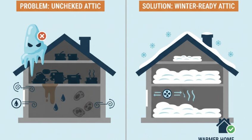 Winter is Here - Check Your Attic NOW to Cut Heating Bills & Prevent Ice Dams