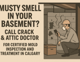 Musty Smell in Your Basement? Call Crack & Attic Doctor for Certified Mold Inspection and Treatment in Calgary