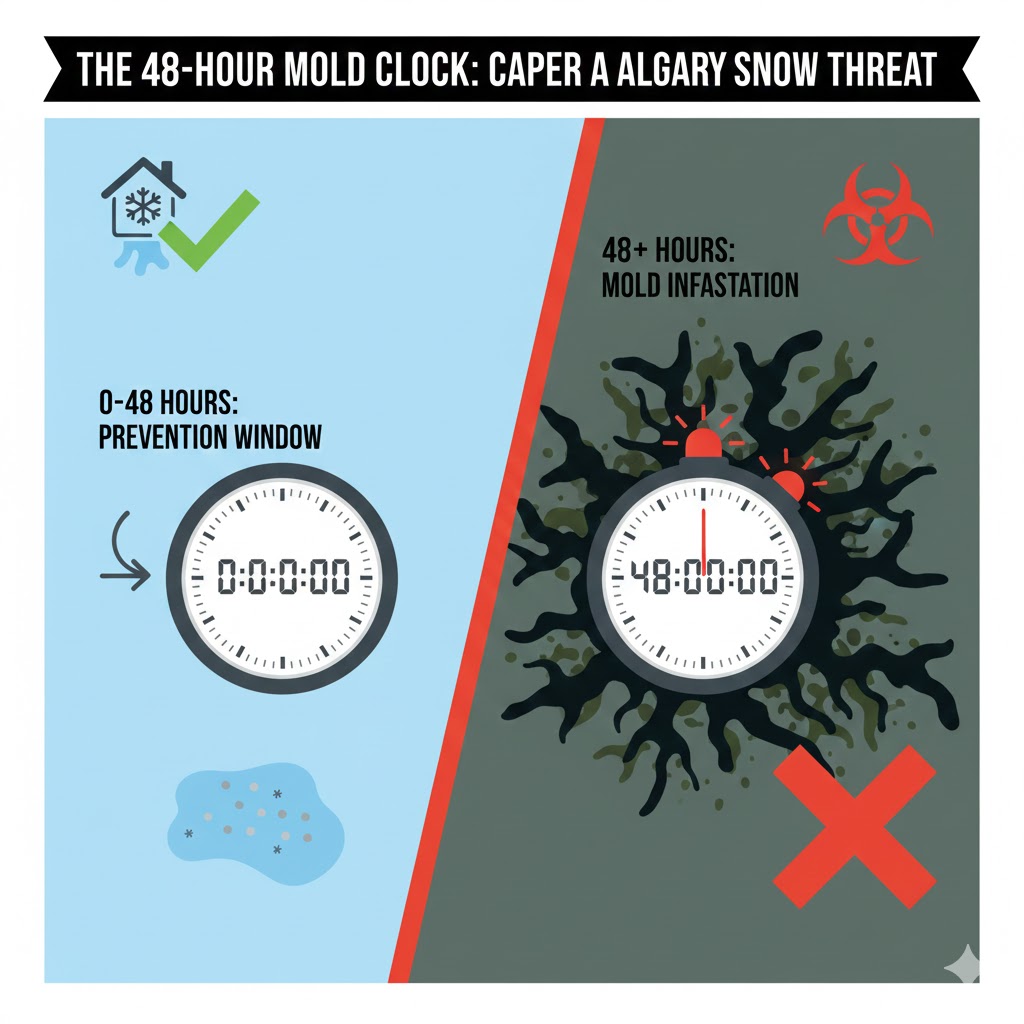 Stopping Mold Spread After a Major Calgary Snow Event