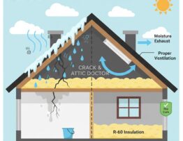 Frost buildup on roof sheathing inside a Calgary attic causing attic rain.