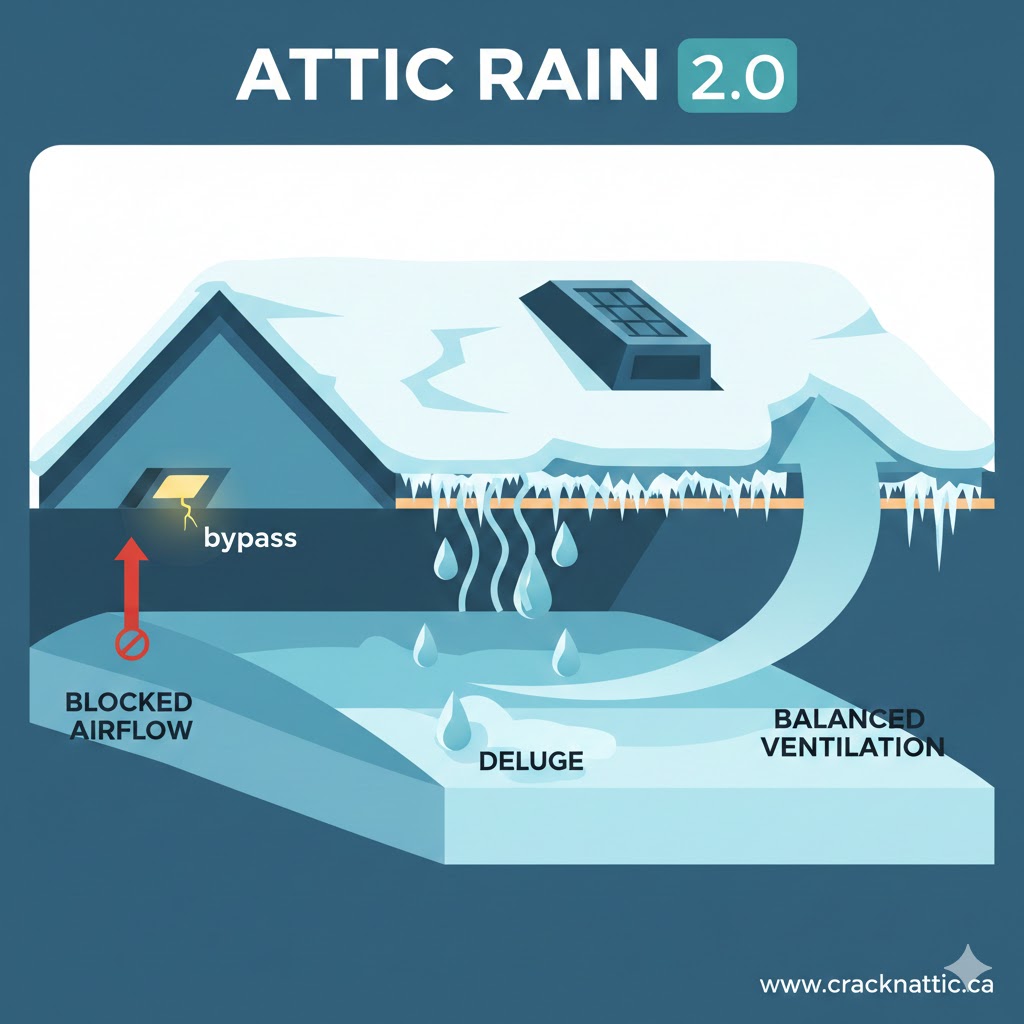 Properly installed roof exhaust vent for winter protection