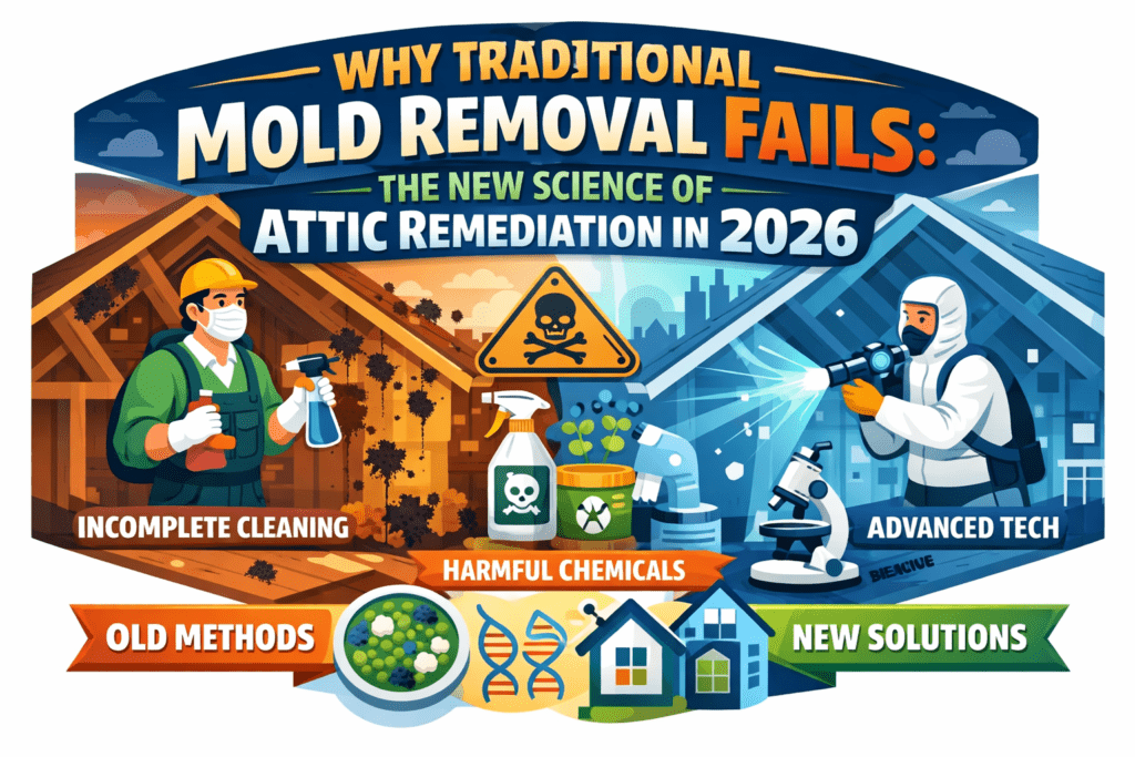 Why Traditional Mold Removal Fails: The New Science of Attic Remediation in 2026