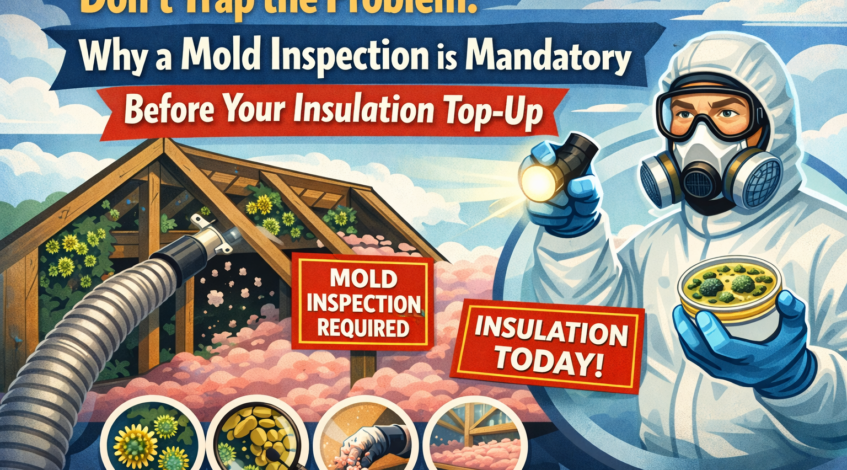 Don't Trap the Problem: Why a Mold Inspection is Mandatory Before Your Insulation Top-Up