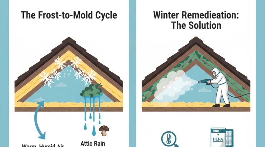 Mold in Winter? Why Calgary Homes Need Remediation Even During a Deep Freeze
