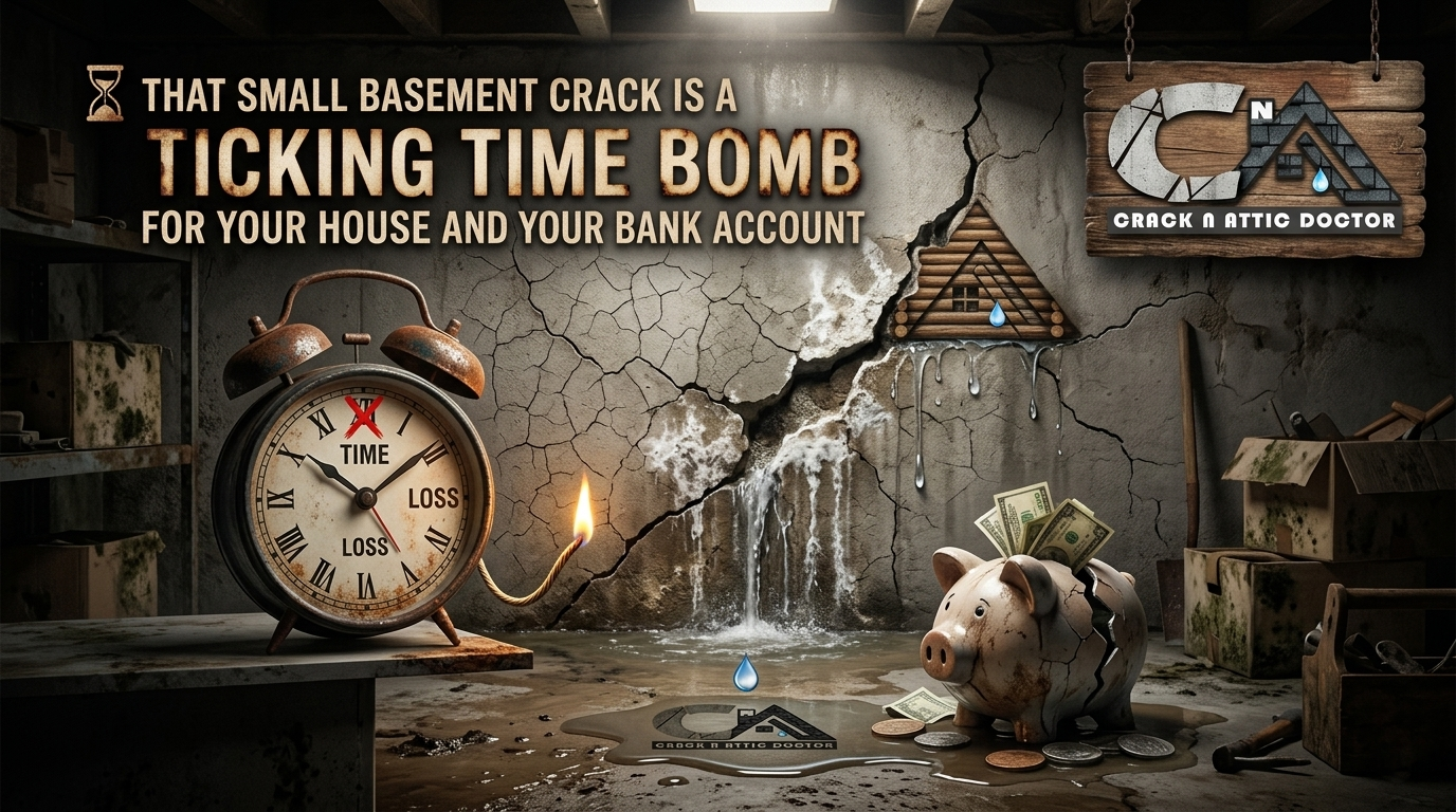 ⏳ That Small Basement Crack is a Ticking Time Bomb for Your House and Your Bank Account