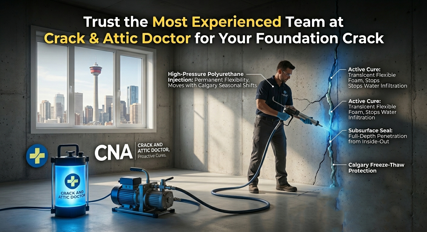 Trust the Most Experienced Team at Crack & Attic Doctor for Your Foundation Crack