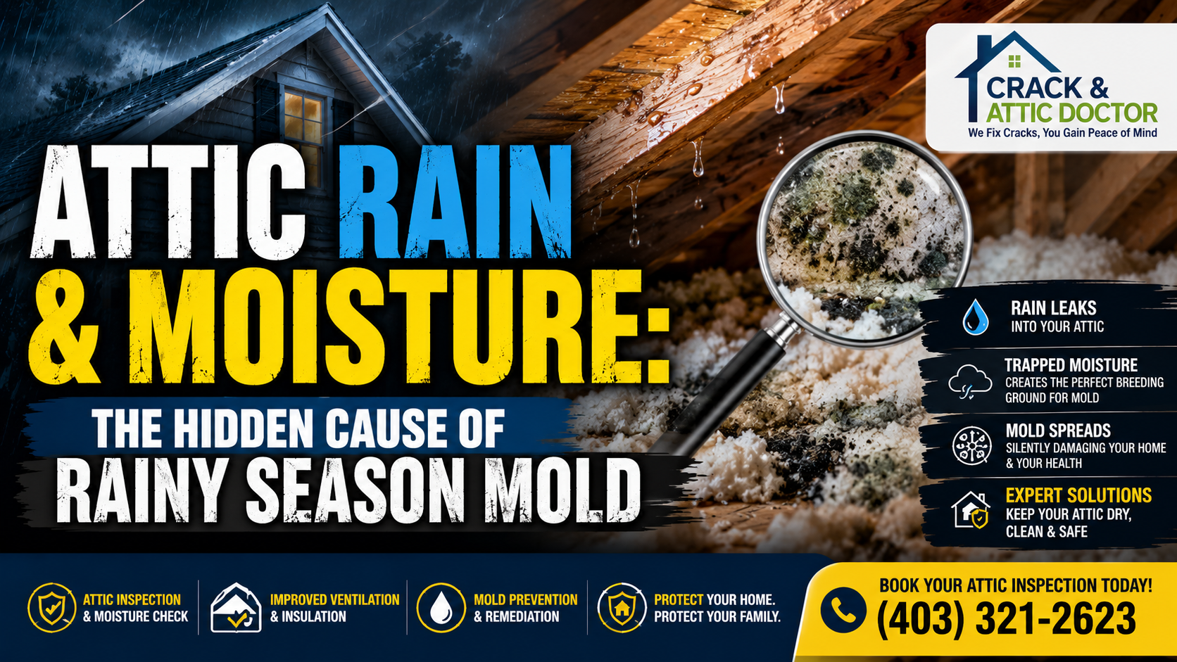 Attic Rain & Moisture The Hidden Cause of Rainy Season Mold