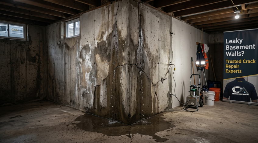 Leaky Basement Walls Trusted Crack Repair Experts