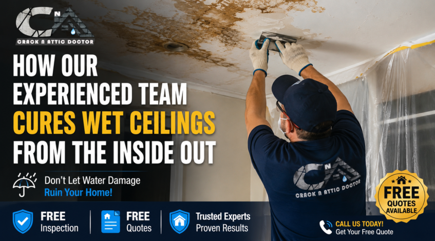 How Our Experienced Team Cures Wet Ceilings From the Inside Out [Free Quotes Available]