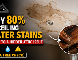 Why 80% of Ceiling Water Stains Point to a Hidden Attic Issue [Get a Free Check] 🏠💧⚠️