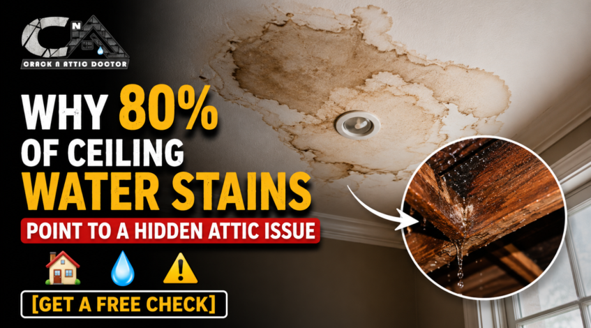 Why 80% of Ceiling Water Stains Point to a Hidden Attic Issue [Get a Free Check] 🏠💧⚠️