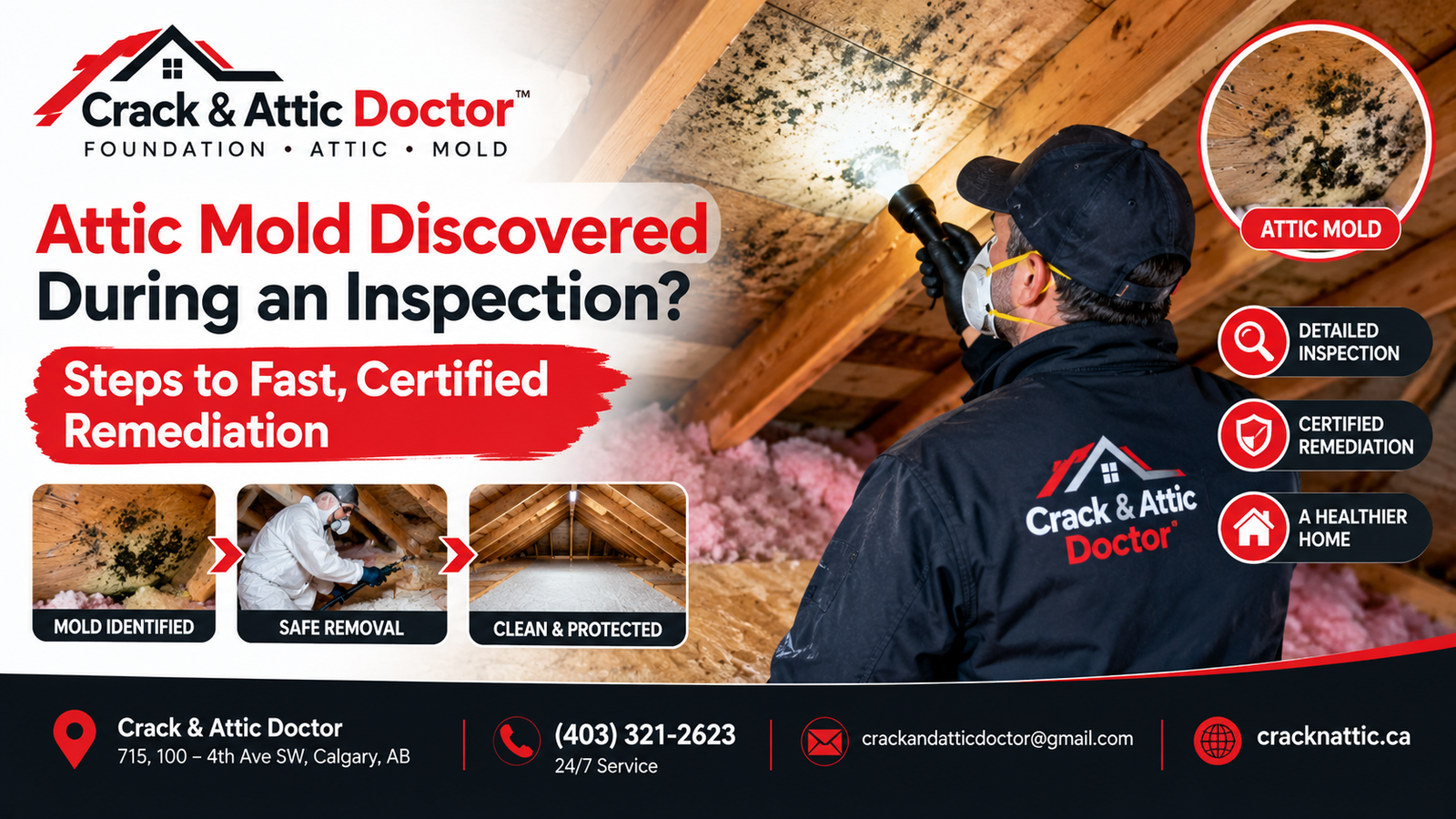 Attic Mold Discovered During an Inspection Steps to Fast, Certified Remediation
