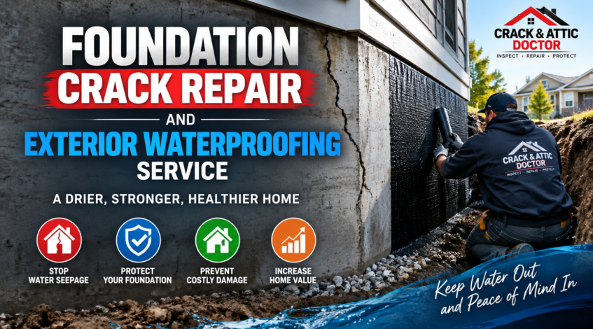 Foundation Crack Repair and Exterior Waterproofing Service