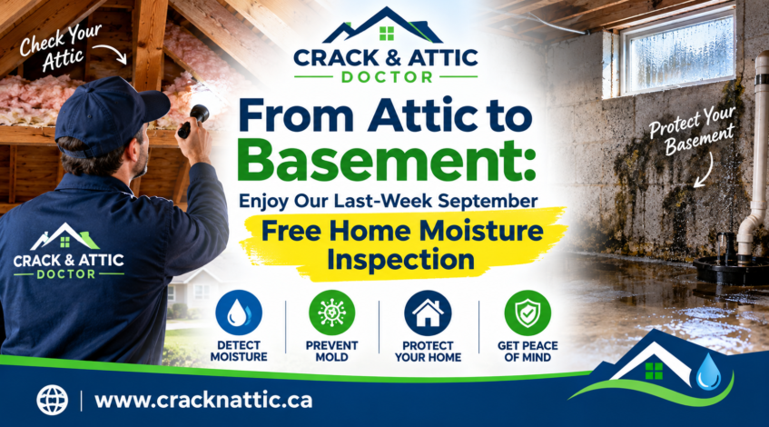 From Attic to Basement Enjoy Our Last-Week September Free Home Moisture Inspection
