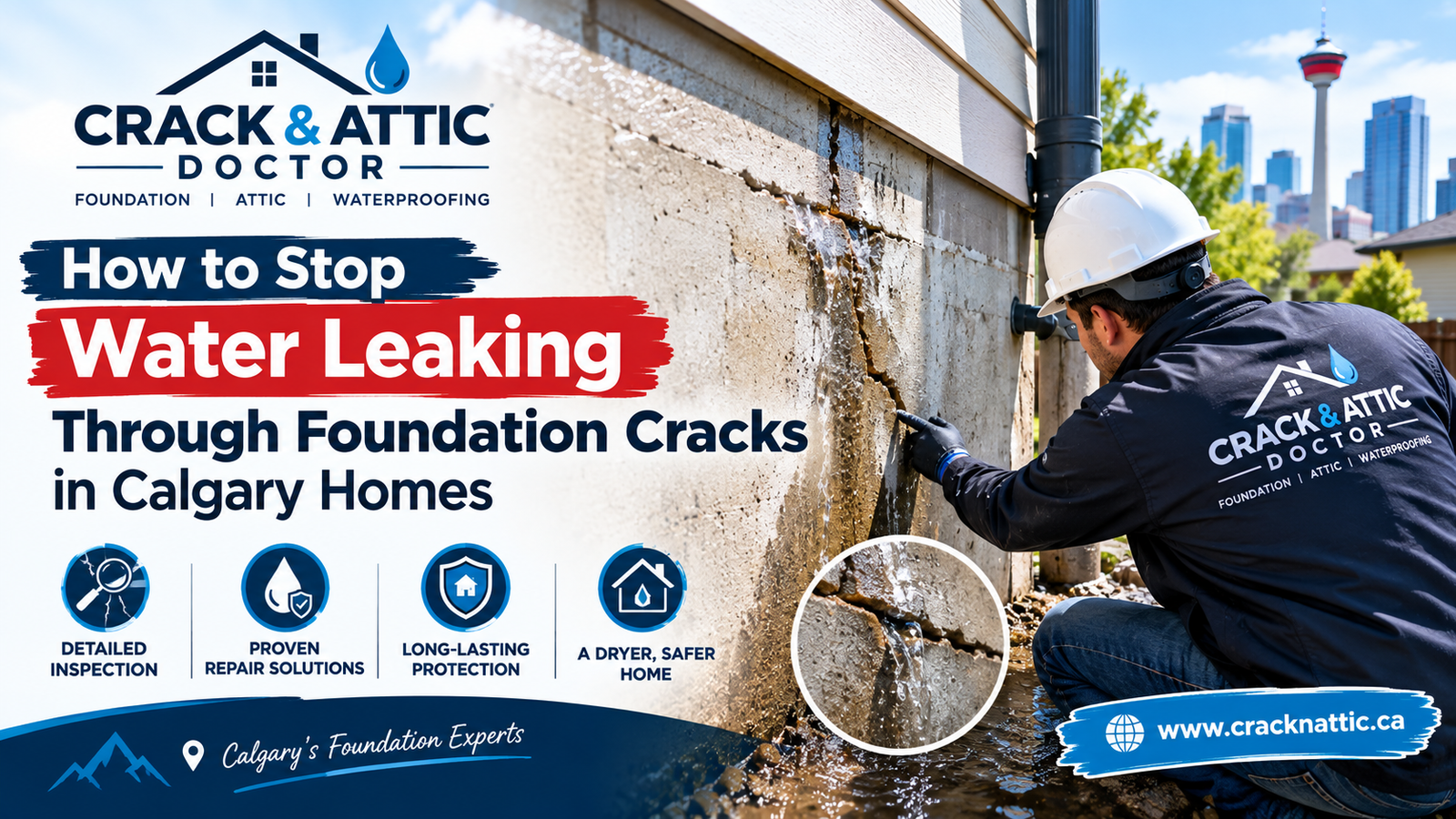 How to Stop Water Leaking Through Foundation Cracks in Calgary Homes