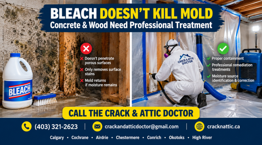 Why Bleach Never Kills Concrete or Wood Mold (And What Pros Do Instead)